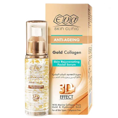 EVA SKIN CLINIC ANTI-AGEING GOLD COLLAGEN SKIN REJUVENATING FACIAL SERUM 30 ML